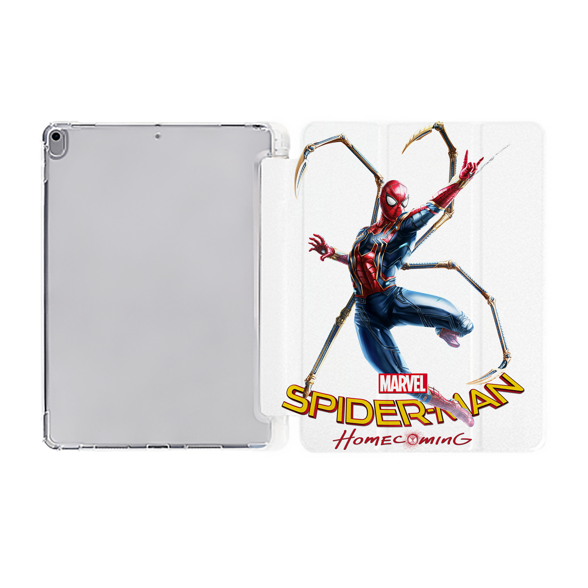 （画像用） Spider Man スパイダーマン IPad ケース ペン収納付き 三つ折りスタンド PUレザー×シリコン 対応機種9.5/10.5/10.9インチ